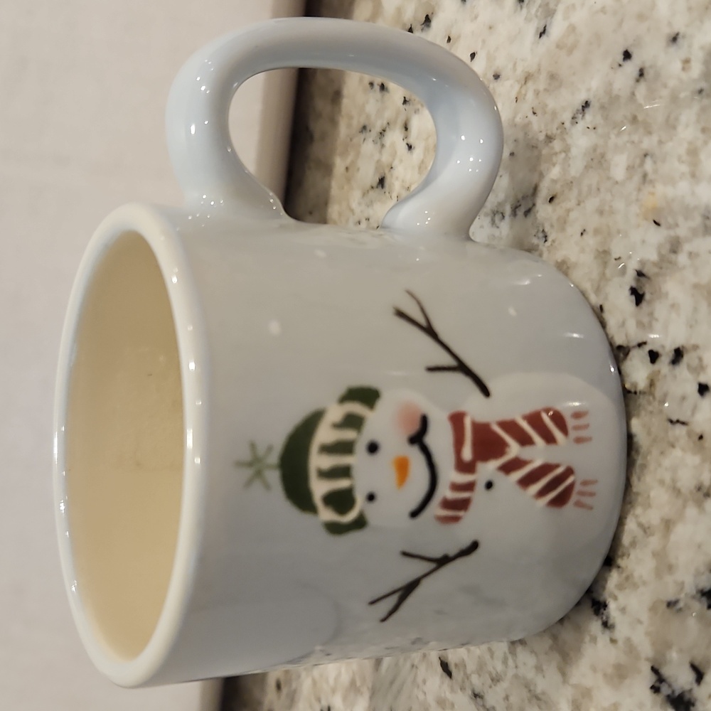 Hartstone Pottery snowman mug 6 oz USA